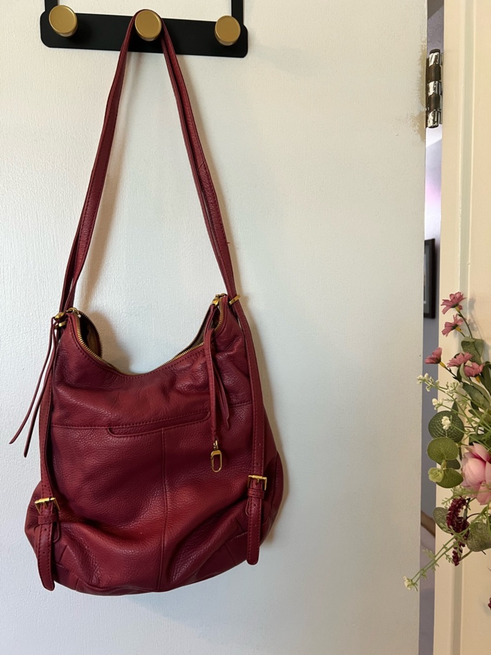 HOBO Scarlet Leather convertible Backpack & Shoulder Bag/Purse